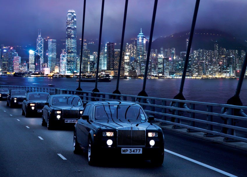 Peninsula Moments - The Rolls-Royce Fleet on Tsing Ma Bridge (horizontal - mid)